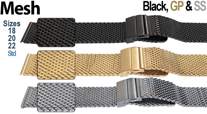 Regular Mesh with Deployment Clasp/Buckle