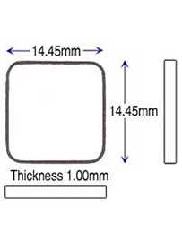 14.45 x 14.45mm, Mineral with Rounded Corners