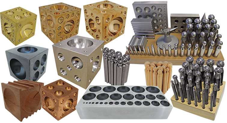 18 PC Jeweler Swage R Dapping Doming Block Punch Puncher Metal Forming Forms 
