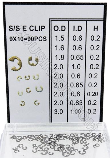 Generic Seiko Pulsar Replacement Pusher E-Clip,C-Clip X4 All Models,Chronograph 