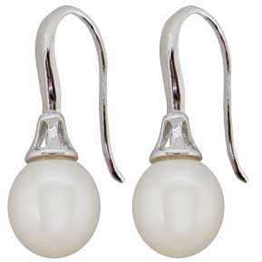 Pearl Earrings with Silver Fixings