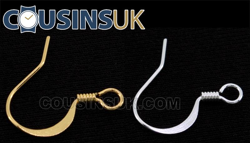 Earwires - Hooks (Flat) with Coil