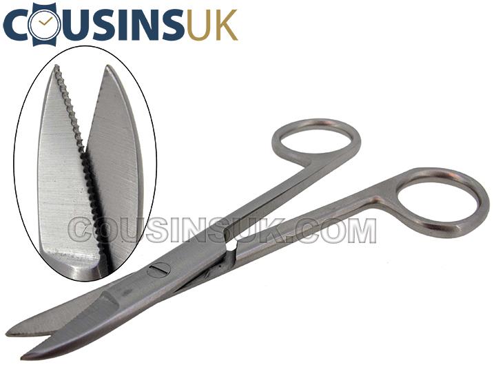 Cousins Swiss Style (Curved Tips) One Serrated Jaw