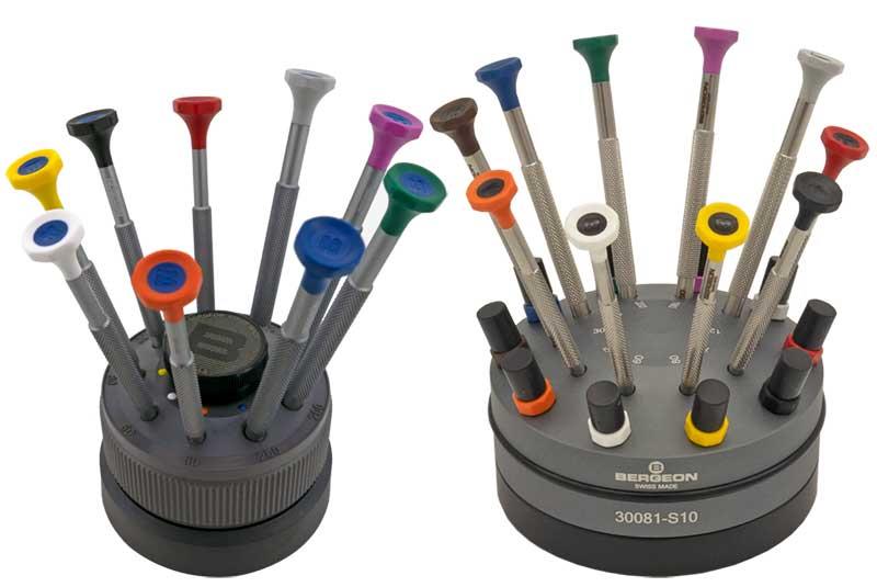 Bergeon Screwdriver Sets, Rotating Stands
